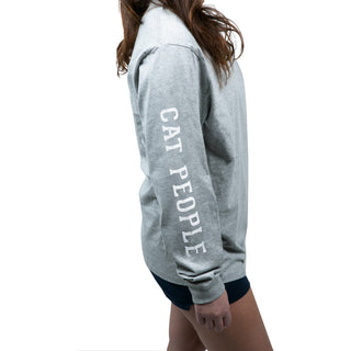 Cat People Medium Heather Gray Unisex Long Sleeve T-Shirt