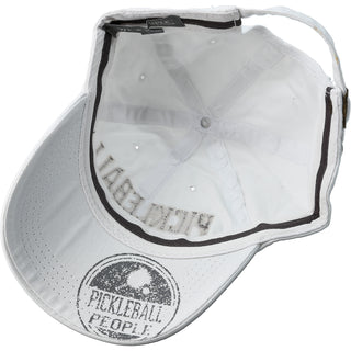 Pickleball People White Adjustable Hat