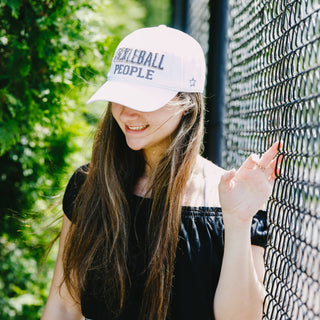 Pickleball People White Adjustable Hat