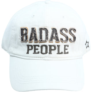 Badass People White Adjustable Hat