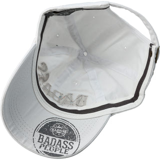 Badass People White Adjustable Hat