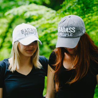 Badass People White Adjustable Hat