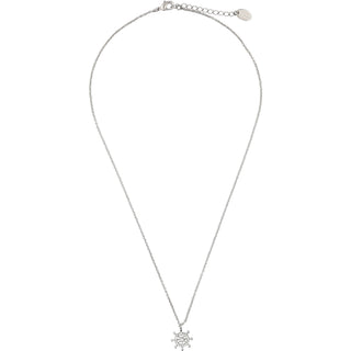 Boat Ship's Wheel - 16.5"-18.5" Rhodium Plated Necklace
