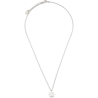 Boat Ship's Wheel - 16.5"-18.5" Rhodium Plated Necklace