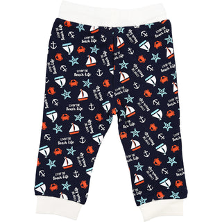 Beach Life 6-12 Months Blue Jogger Pant