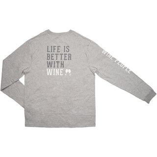 Wine People Small Heather Gray Unisex Long Sleeve T-Shirt