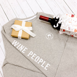 Wine People Small Heather Gray Unisex Long Sleeve T-Shirt