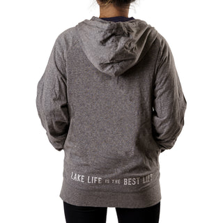 Lake Life Small Heather Gray Unisex Hooded Sweatshirt