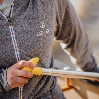 Lake Life Small Heather Gray Unisex Hooded Sweatshirt