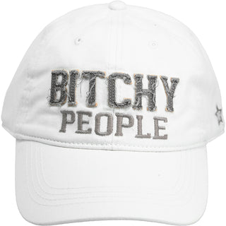 Bitchy People White Adjustable Hat