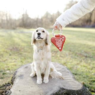 Service Dog 6" x 9.5" Canvas Dog Toy on Rope