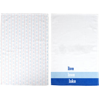 Live Love Lake Tea Towel Gift Set (2 - 20" x 28")