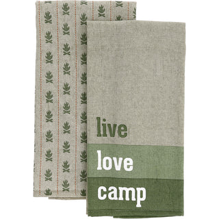 Live Love Camp Tea Towel Gift Set (2 - 20" x 28")