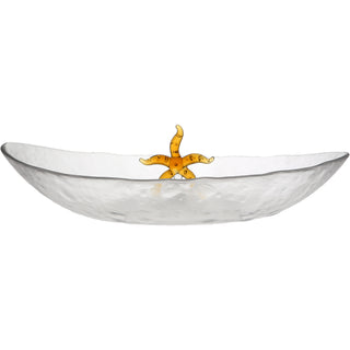Starfish 12" Glass Platter with 3D Icon
