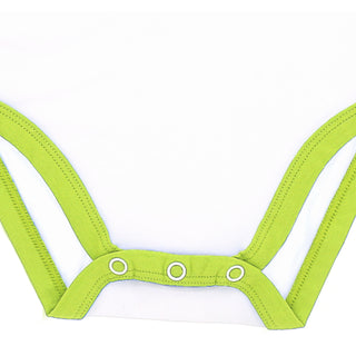 Camp Bum 6-12 Month Light Green Trimmed Bodysuit