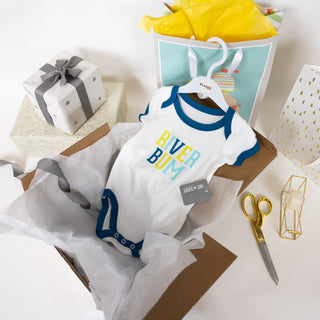 River Bum 6-12 Month Dark Teal Trimmed Bodysuit