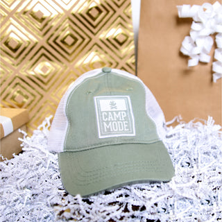 Camp Icon Moss Green Adjustable Mesh Hat