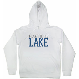 The Lake Medium White Unisex Hooded Sweatshirt