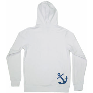 The Lake Medium White Unisex Hooded Sweatshirt
