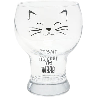 Paws Off CAT - 15 oz Pilsner Glass