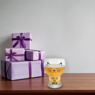 Paws Off CAT - 15 oz Pilsner Glass