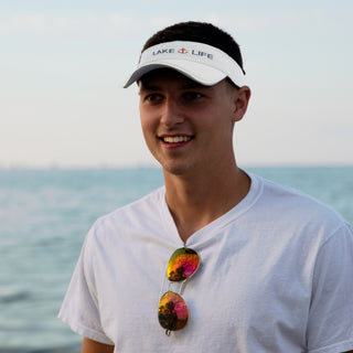 Lake Life White Dri-Fit Visor