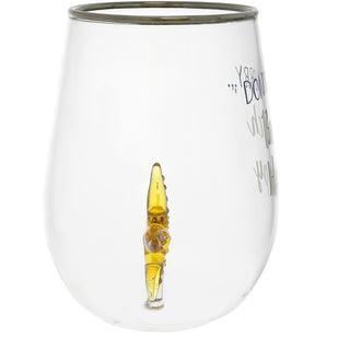 Beach Happy Starfish - 19 oz. Stemless Wine Glass with 3-D Figurine