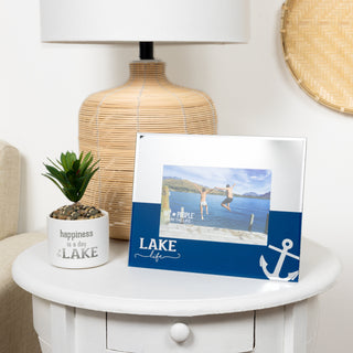 Lake Life 9" x 7" Mirrored Glass Frame (Holds 6" x 4")