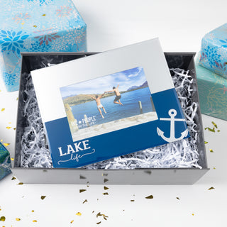 Lake Life 9" x 7" Mirrored Glass Frame (Holds 6" x 4")