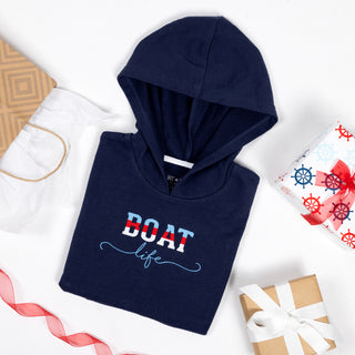 Boat Life Hooded French Terry Cover Up (1T-3T)