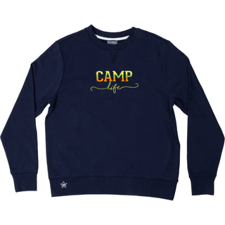 Camp Life S/M Navy Cotton Blend French Terry Sweatshirt