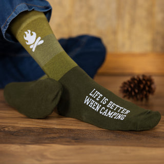 Camping M/L Unisex Crew Sock