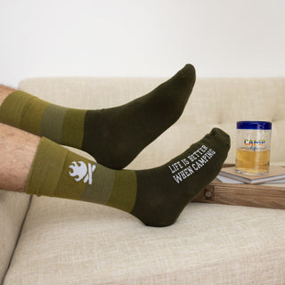 Camping M/L Unisex Crew Sock
