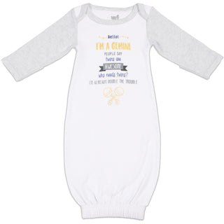 Gemini 0-3 Months Gown with Mitten Cuffs