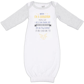 Capricorn 0-3 Months Gown with Mitten Cuffs