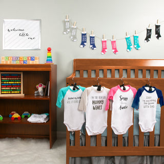 Auntie 12-24 Months 3/4 Length Pink Sleeve Onesie