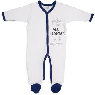 All Nighter 6-12 Months Navy Trimmed Sleeper