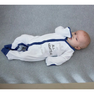 All Nighter 6-12 Months Navy Trimmed Sleeper