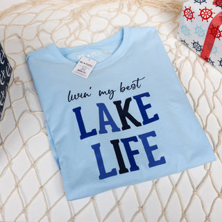 Lake Life Small Dusty Blue Unisex Long Sleeve T-Shirt