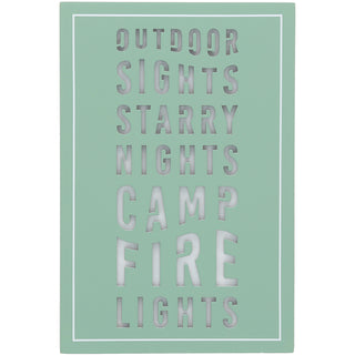 Campfire Lights 4" x 6" MDF Plaque
