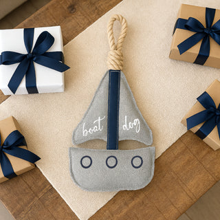 Boat Dog 15" Dog Toy on Rope