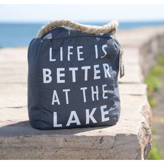 At the Lake 5" x 6" Dark Gray Door Stopper