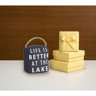 At the Lake 5" x 6" Dark Gray Door Stopper