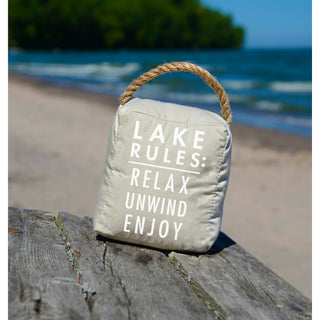 Lake Rules 5" x 6" Door Stopper