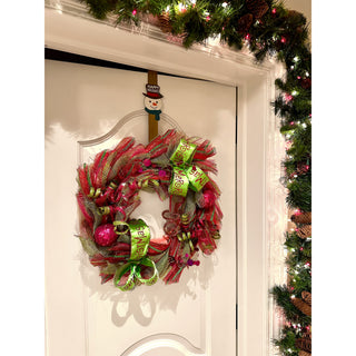 Happy Holidays Metal Wreath Hanger