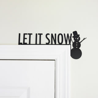 Let It Snow Metal Door Topper
