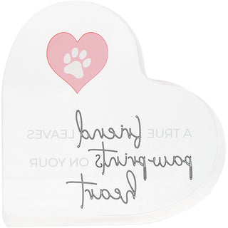 True Friend 3.5" Acrylic Heart Plaque