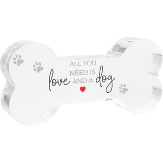 Dog 5.5" Acrylic Bone Plaque