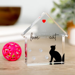 Cat 4" Acrylic House Plaque