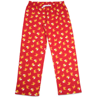 Beer and Pizza XS Red Unisex Lounge Pants